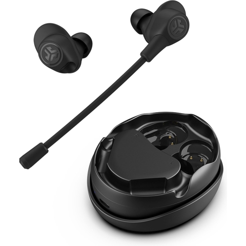 JLab Work Buds Draadloze Oordopjes - Bluetooth Oortjes - Afneembare Boommicrofoon - 55+ uur afspeeltijd - USB Type-C Oplaaddock