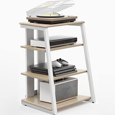 Platenspeler Meubel - Platenspeler Kast - Vinyl Kast met 4 planken