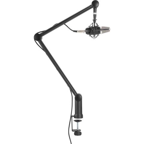 Maclean MC-898 - Professionele microfoonstandaard met geïntegreerd kabelbeheer