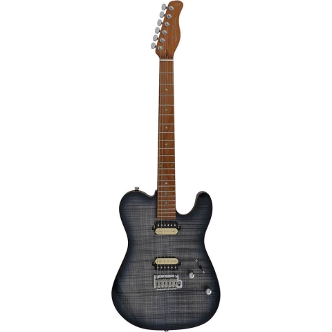 Elektrische gitaar Sire Guitars T7FM/TBK Flamed Maple Black Larry Carlton
