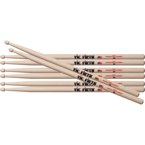 Vic Firth promopack 2B 3+1 - Houten tip - Pack 3x2B + 1x2B