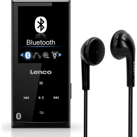Lenco Xemio-760 BT Black - MP3-speler met Bluetooth® en 8GB geheugen - Zwart