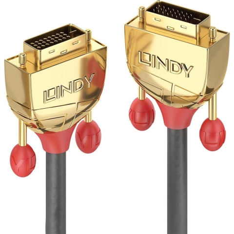 LINDY DVI Aansluitkabel 3.00 m 36203 Grijs [1x DVI-stekker 24+1-polig - 1x DVI-stekker 24+1-polig]