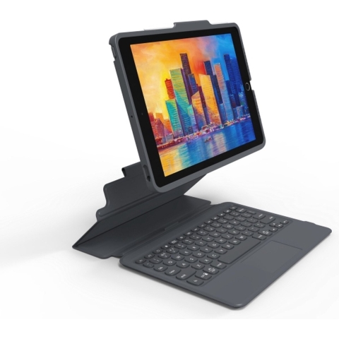 ZAGG Pro Keys Bluetooth Keyboard Case with TrackPad for Apple iPad 10.2 Serie AZERTY Black