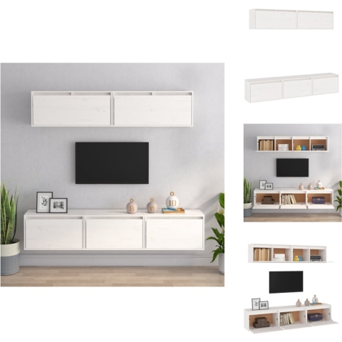 vidaXL Televisiemeubels Vintage - 60 x 30 x 35 cm - massief grenenhout - Kast