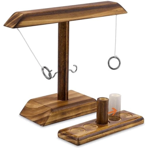 Ring Toss game - Hook en Ring Indoor Haak Ring Werpspel, Ring Toss Game, Ring Toss Game, Ringwerpspel van hout, Hook Toss Battle Game