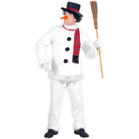 Widmann - Sneeuwman & Sneeuw Kostuum - Eskimo Pluche Winter Wonderland XL Kostuum Man - Wit / Beige - Medium - Kerst - Verkleedkleding