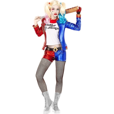 FUNIDELIA Harley Quinn kostuum - Suicide Squad voor vrouwen - Maat: XS