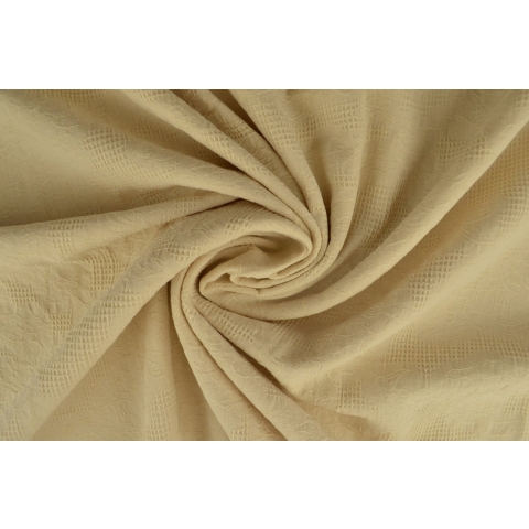Katoen Jacquard - 150cm breed - Champagne - 10 meter