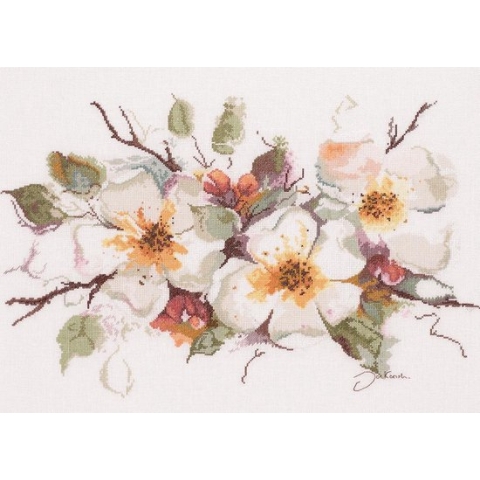 borduurpakket 34932 jan kooistra, appelbloesem