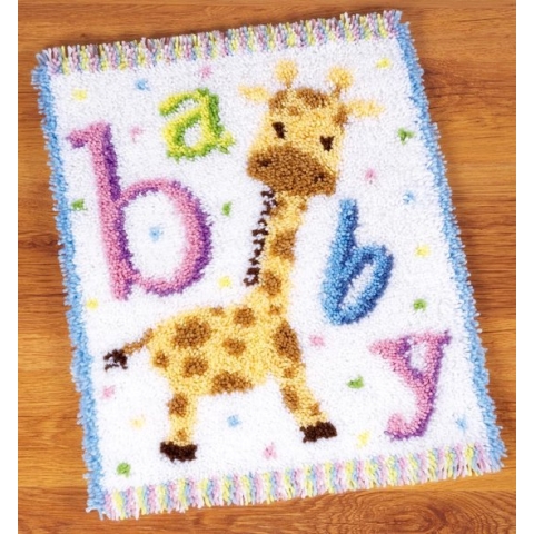 Knooptapijt kit Baby girafje II - Vervaco - PN-0149292