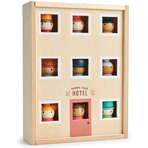 Tender Leaf Toys Speelset Happy Folk Hotel Junior Hout 10-delig