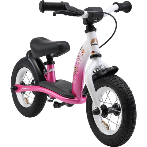 Bikestar, Classic, 10 inch loopfiets, roze / wit