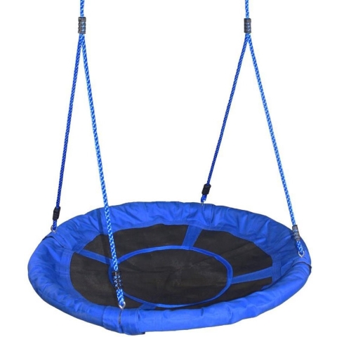 Nestschommel Zwart/Blauw - Nest schommel buitenspeelgoed - Vanaf 3 jaar - Blauw -  Zwart - Ø100 cm - Nestschommel voor buiten