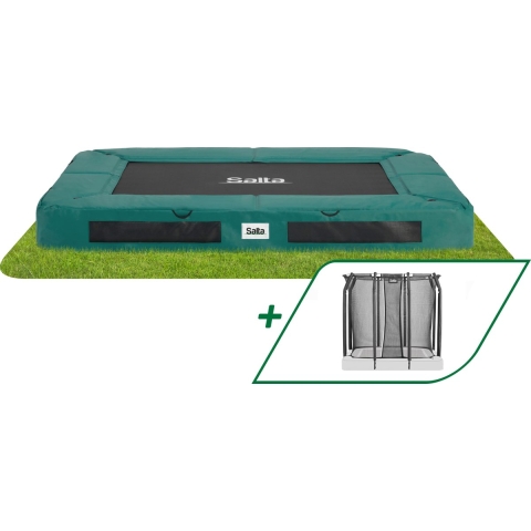 Salta Premium Ground - Inground trampoline met veiligheidsnet - 214 x 153 cm - Groen