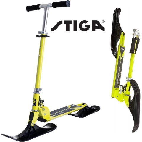 Sneeuwstep opvouwbaar Sneeuw Scooter kind Stiga Snow Kick Lime