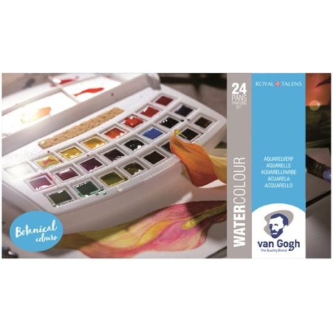 Aquarelverf - Set - Botanical Colours - Van Gogh - 24 napjes