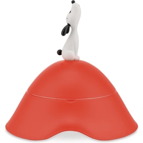 Alessi Pets hondenbak D21.2cm inox / red orange