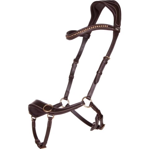 Qhp Bitloos Hoofdstel Anatomical Bruin - shetlander