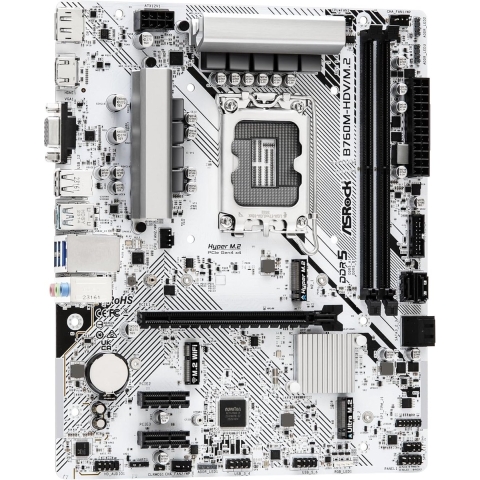 ASRock - B760M-HDV/M.2 Moederbord - Intel 12e/13e Generatie - DDR5 - Micro ATX