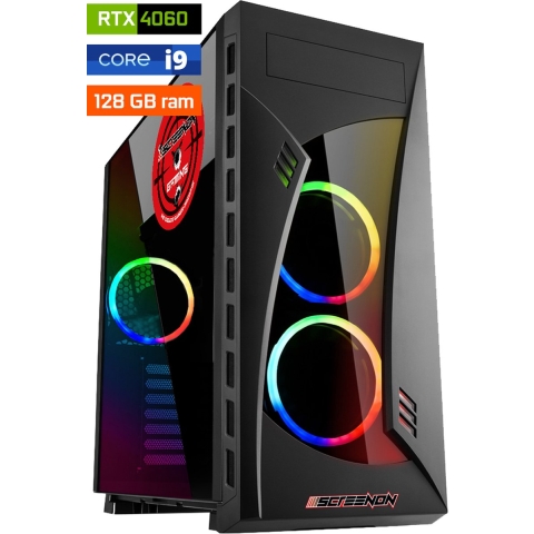ScreenON - Game Computer / Gaming PC - Intel Core i9 - 4TB M.2 SSD - 128GB RAM - RTX 4060 - Game PC TX46292 - Windows 11