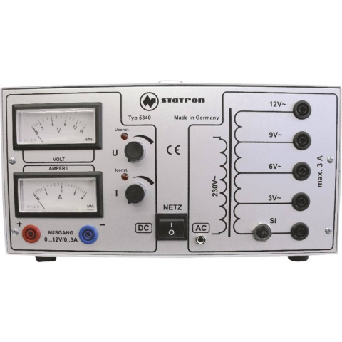 Statron 5340.1 Labvoeding, regelbaar 0 - 12 V/AC 3 A 72 W Aantal uitgangen: 2 x