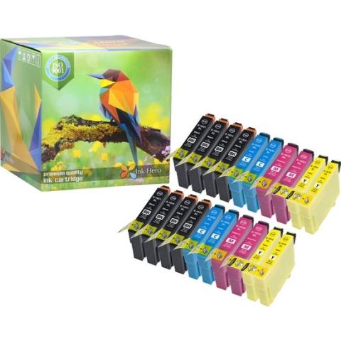 Ink Hero - 20 Pack - Inktcartridge / Alternatief voor de Epson 16 16XL WorkForce WF-2010W WF-2510WF WF-2520NF WF-2530WF WF-2540WF WF-2630WF WF-2650DWF WF-2660DWF WF-2750DWF