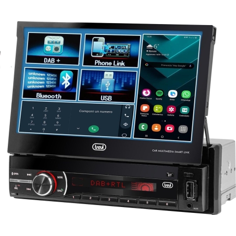 Trevi MDV6380 - Autoradio - Mirror Link Display, DAB, DAB+, FM, Bluetooth, AUX