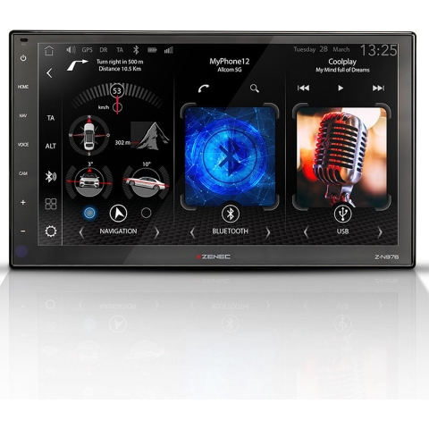 Zenec Z-N976 - Autoradio - 2DIN autoradio - 9 inch touchscreen - Draadloos wireless Apple Carplay en Android Auto - USB - Bluetooth