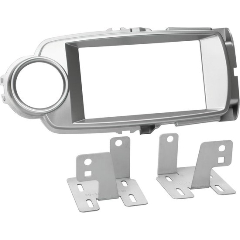 2-DIN Paneel Toyota Yaris 2011-2014 Kleur: Zilver