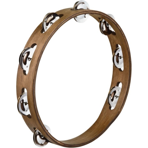 Meinl Traditional Tambourine TA1WB, 10", Single Row - Tamboerijn