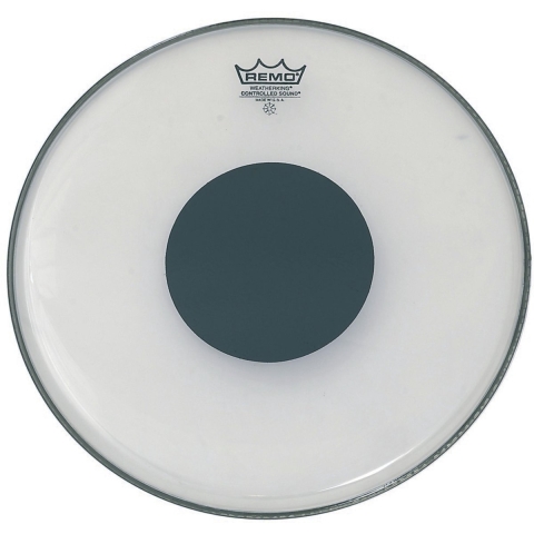 Remo CS Ambasador Clear 20", zwart Dot, basDrum Batter - Bass drumvel