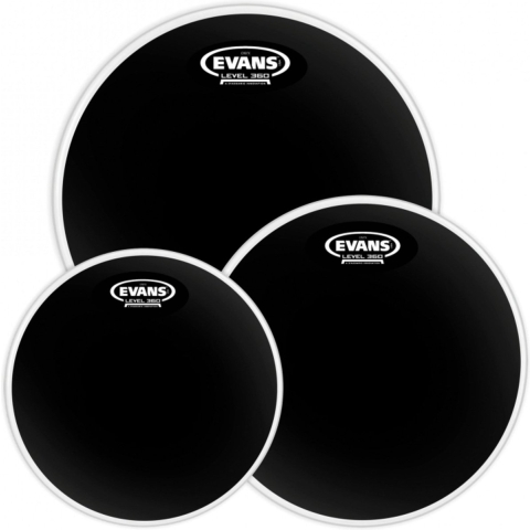 Evans zwart Chrome velSet Fusion, 10",12",14" - Drumvellen set