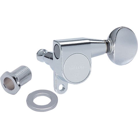 Gotoh SG-360 mechaniek C 6 links 05 Button chrome - Stemmechaniek voor gitaar