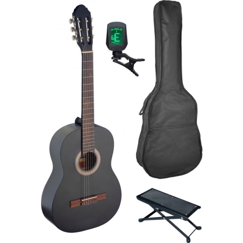Stagg gitaarpakket - Gitaar - 4/4 klassieke gitaar - Zwart