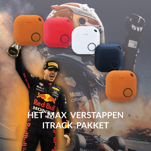 iTrack Motion Max Verstappen Pakket - Smart Keyfinder 2023 - GPS tracker - Bluetooth sleutelvinder - Multifunctionele sleutelhanger