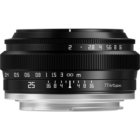 TT Artisan - Cameralens - APS-C 25mm F2 voor M43-vatting, zwart