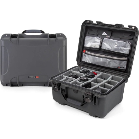 Nanuk 933 Case w/lid org./divider - Graphite - Pro Photo Kit case