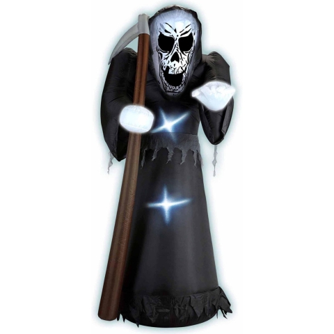 WIDMANN - Opblaasbare Reaper decoratie met licht - Decoratie > Decoratie beeldjes