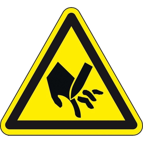 Snijgevaar sticker, 500 per rol, 50 mm