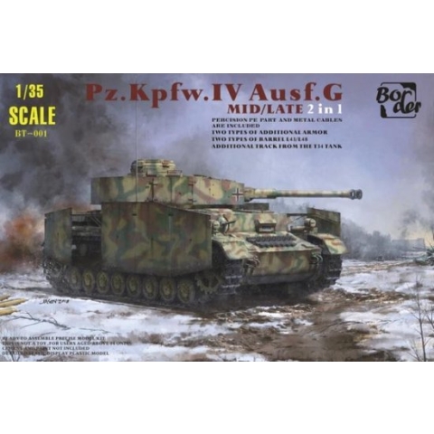 1:35 Border Model BT001 Pz.Kpfw.IV Ausf.G Mid/Late 2 in 1 Plastic Modelbouwpakket