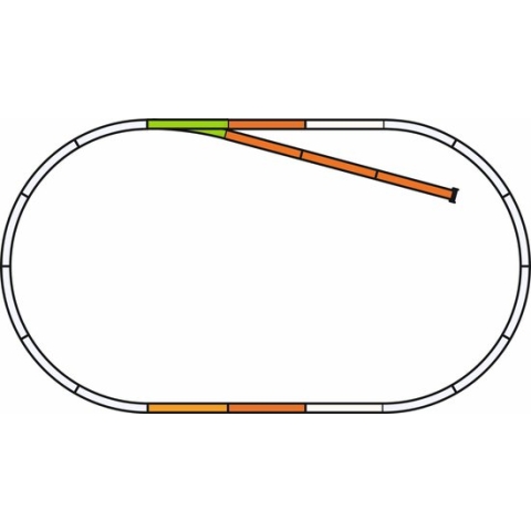 Piko Rails Uitbreidingsset B H0 met railbed  - 55311