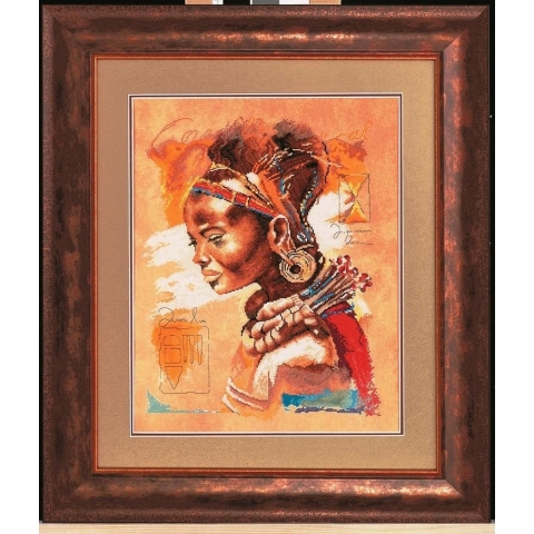 borduurpakket 34758 joadoor, afrikaanse vrouw