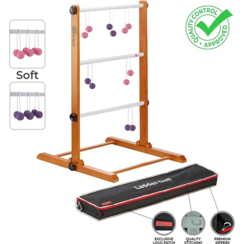 Laddergolf spel - Soft-Golf ballen - Roze Paars - Luxe Top Kwaliteit  Klasse en Geweldig