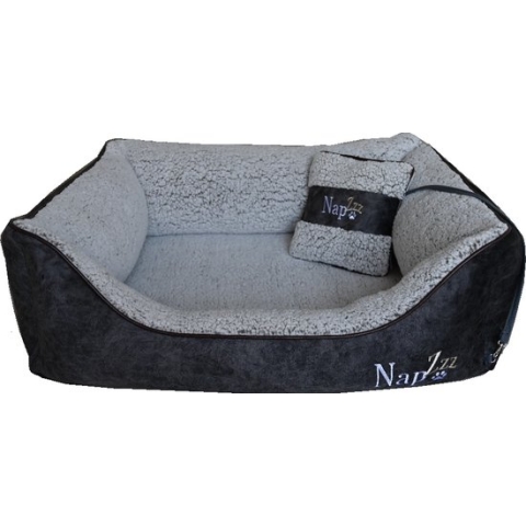 NapZZZ Hondenmand Divan met kussen Eco grijs XS: 70x50xH25 cm