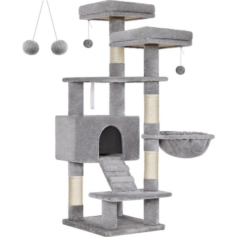 Krabpaal, Kattenboom, 142 Cm, Lichtgrijs