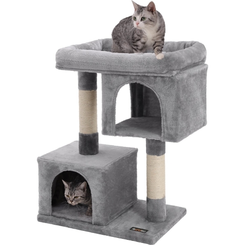 Nancy's Krabpaal Lichtgrijs - Speelhuis Voor Katten - Klimboom 84CM