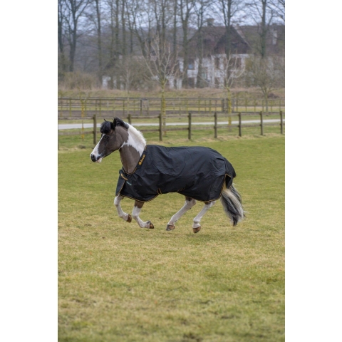 Bucas Deken Irish Turnout Extra 300gr Zwart-goud - 130/175