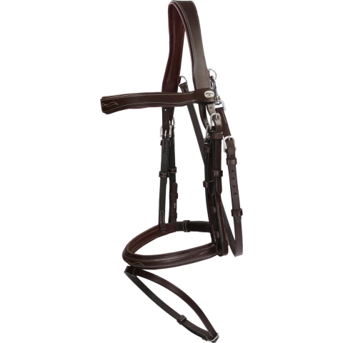 Dy'on Hoofdstel Working Collection Flash Noseband With Snap Hooks Bruin - paard