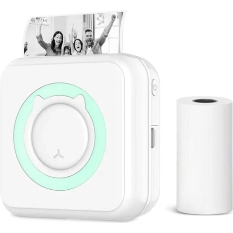 Bluetooth Fotoprinter - Draadloze Afdruktechnologie - Oplaadbaar en Draagbaar - Mobiele Fotoprinter met Directe Printing - Compact Ontwerp - Ideaal voor On-the-Go Afdrukken